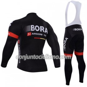 Conjunto Maillot + Culotte largo con tirantes 2017 Bora-Hansgrohe N003